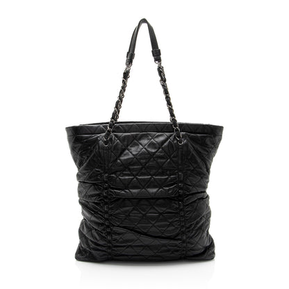 Chanel Lambskin Sharpei N/S Tote (SHF-KFbZTz)