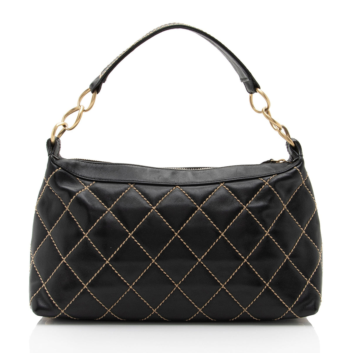 Chanel Lambskin Surpique Large Shoulder Bag (SHF-T8EzC0)