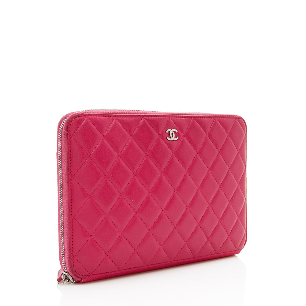 Chanel Lambskin Zip Around Organizer Large Wallet - FINAL SALE (SHF-15010)