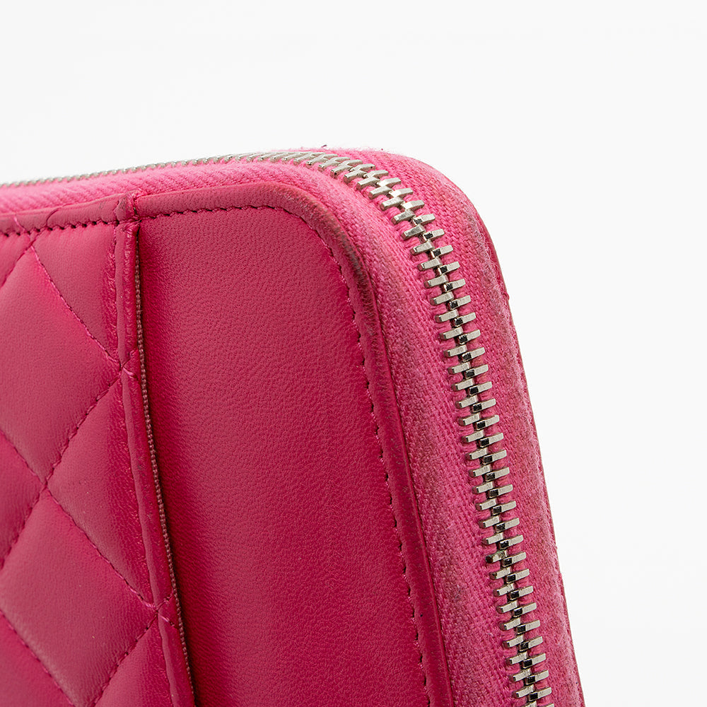Chanel Lambskin Zip Around Organizer Large Wallet - FINAL SALE (SHF-15010)