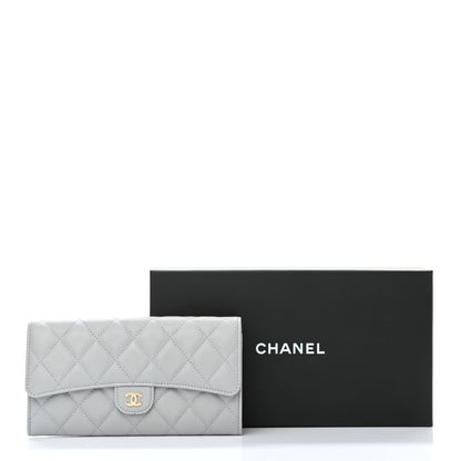 CHANEL CAVIAR QUILTED LARGE FLAP WALLET