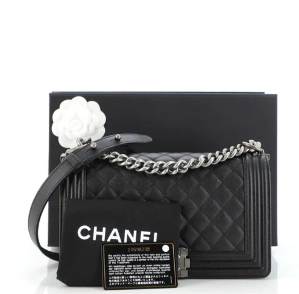Chanel MEDIUM CAVIAR QUILTED BOY Bag