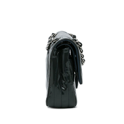Chanel Medium Chevron Patent Double Flap