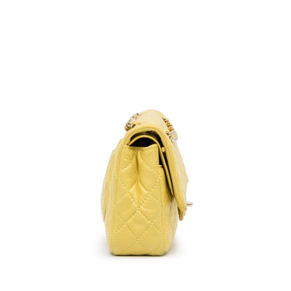 Chanel Medium Classic Double Stitch Calfskin Double Flap (SHG-Y92L3n)