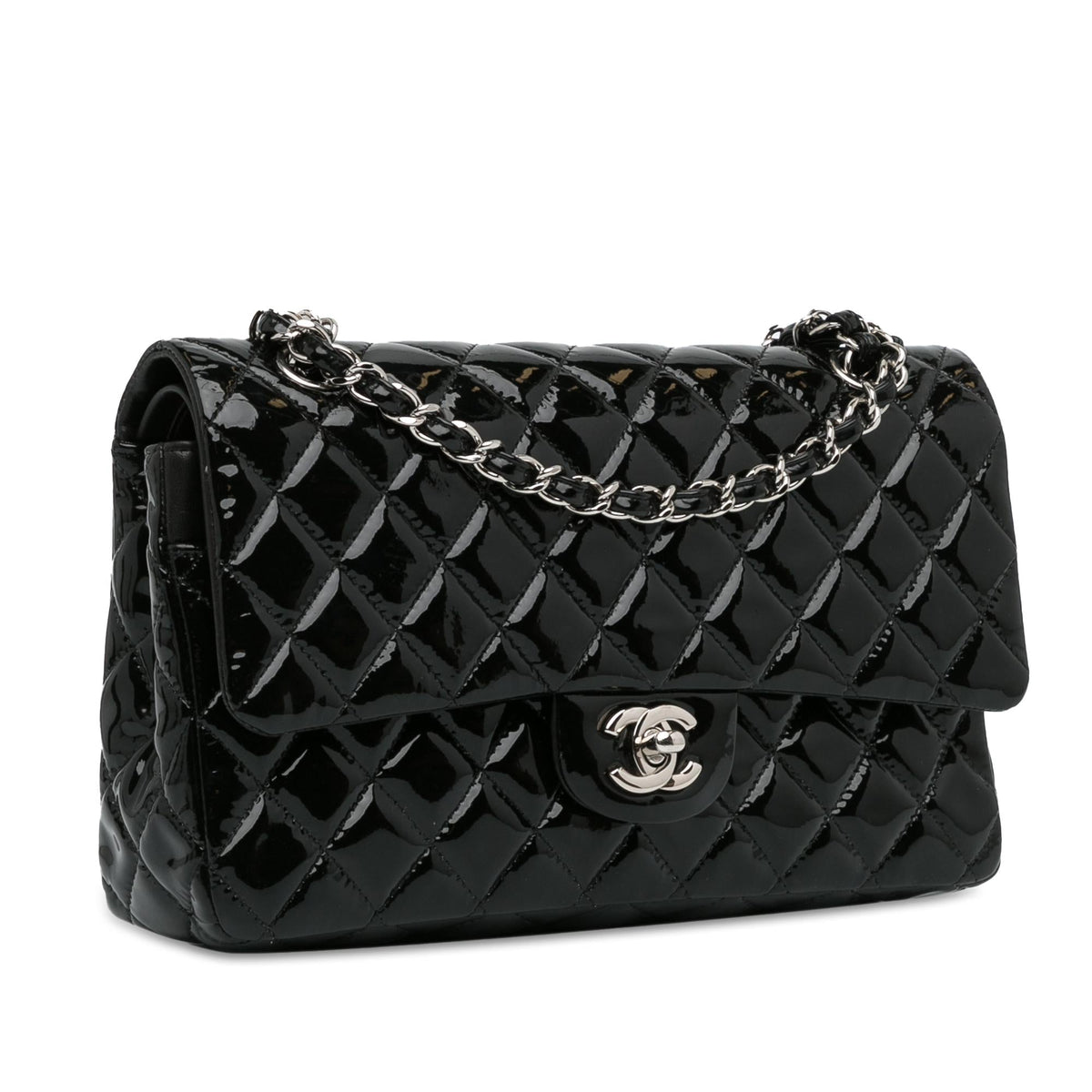 Chanel Medium Classic Patent Double Flap (SHG-mstM2R)