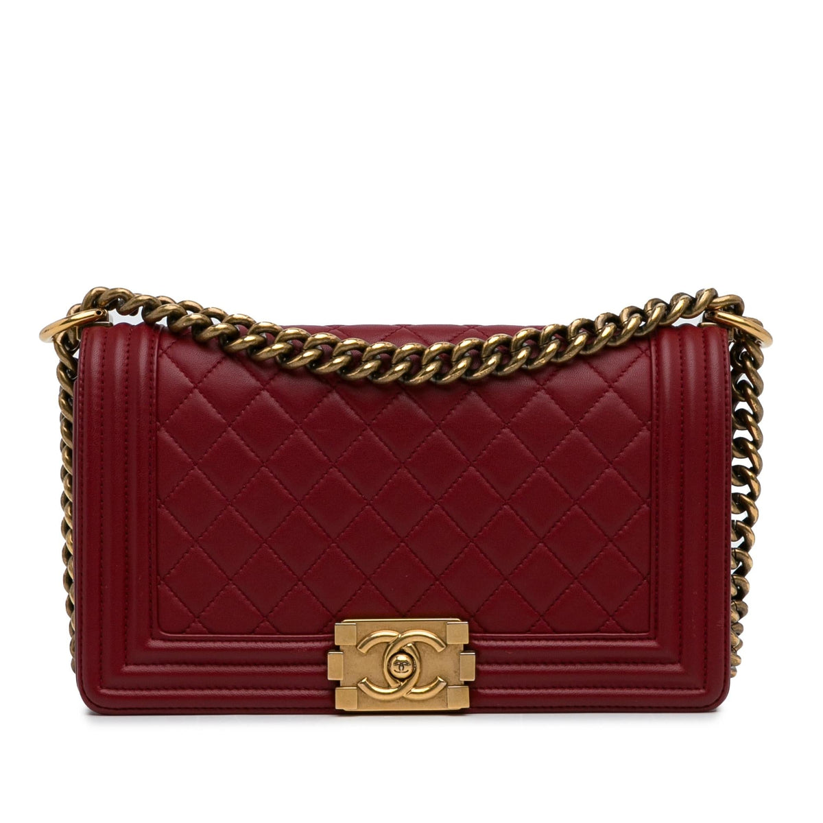 Chanel Medium Lambskin Boy Flap Bag (SHG-OR86HO)