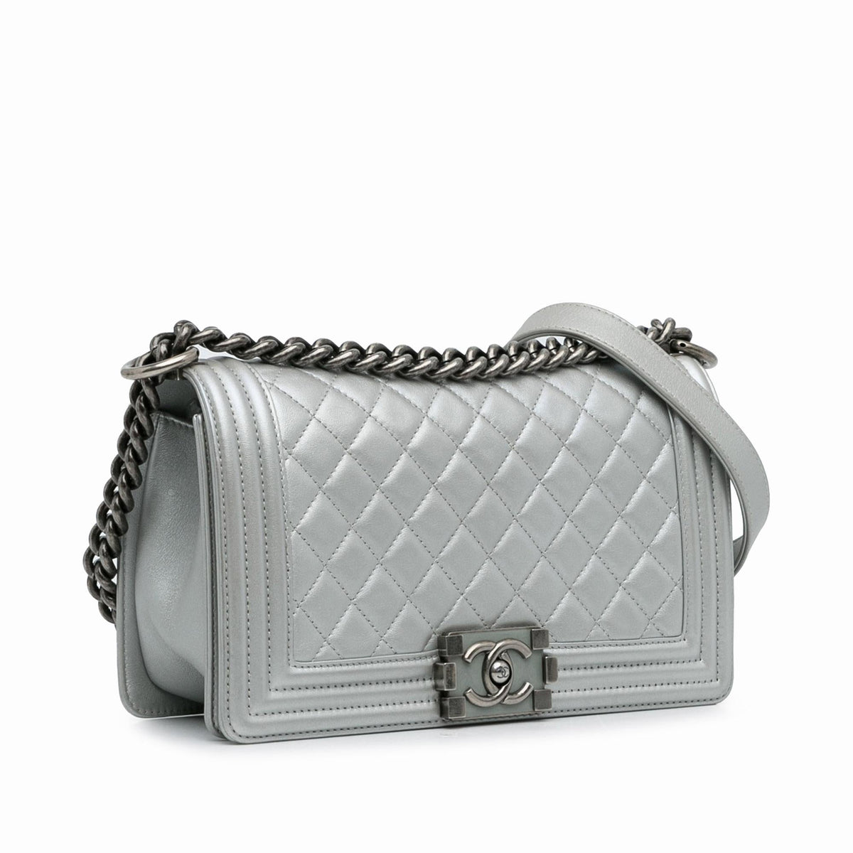Chanel Medium Metallic Boy Flap (SHG-xCkeOz)