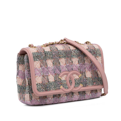 Chanel Medium Tweed Filigree Flap