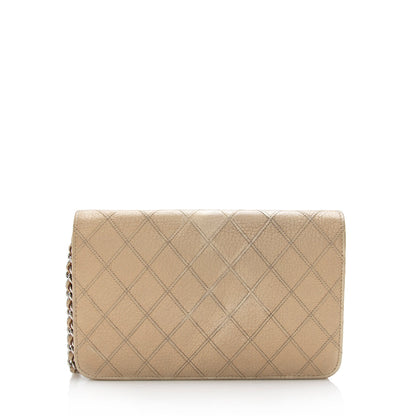 Chanel Metallic Calfskin Diamond Stitch Wallet on Chain Bag - FINAL SALE (SHF-15863)