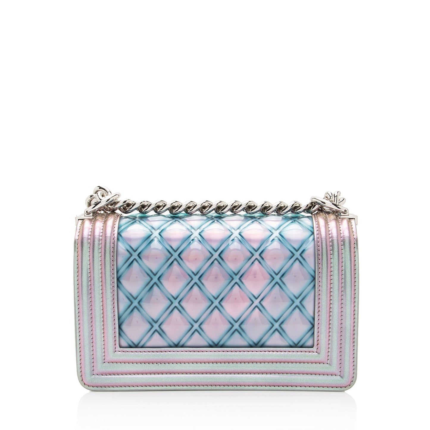 Chanel Metallic Lambskin PVC Small Boy Bag