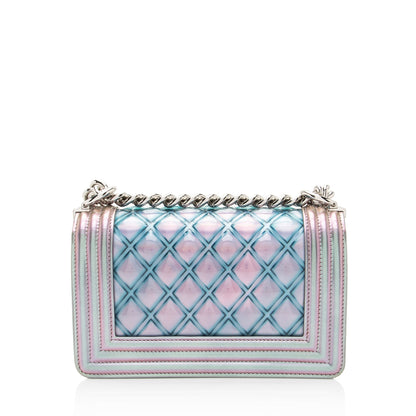 Chanel Metallic Lambskin PVC Small Boy Bag