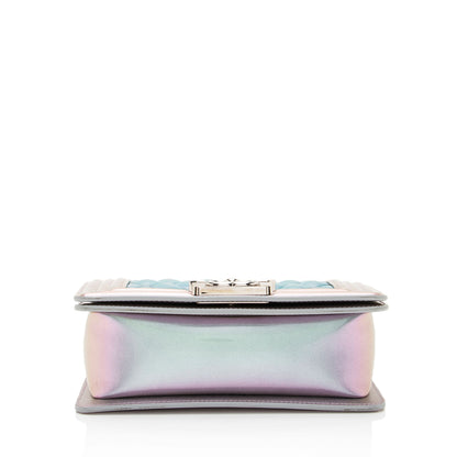 Chanel Metallic Lambskin PVC Small Boy Bag