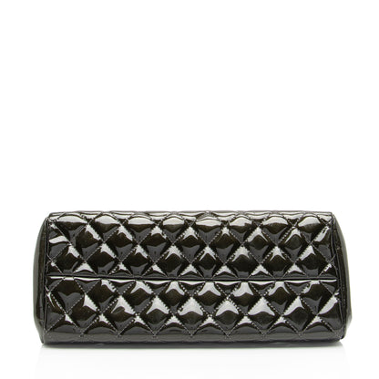 Chanel Metallic Patent Leather Just Mademoiselle Bowler Small Satchel