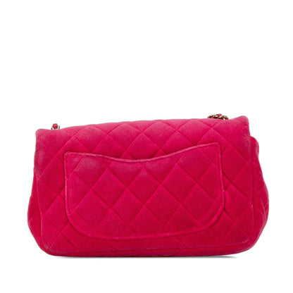 Chanel Mini Quilted Velvet Pearl Crush Single Flap (SHG-5l30UH)