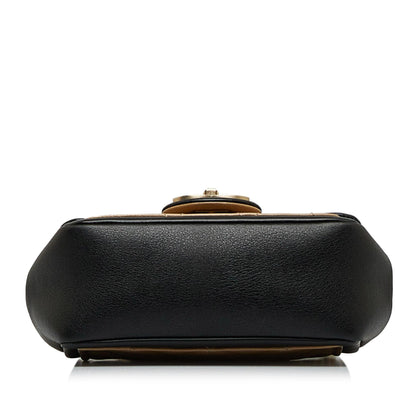 Chanel Mini Square Calfskin Graphic Flap Crossbody Bag (SHG-ohBUDA)