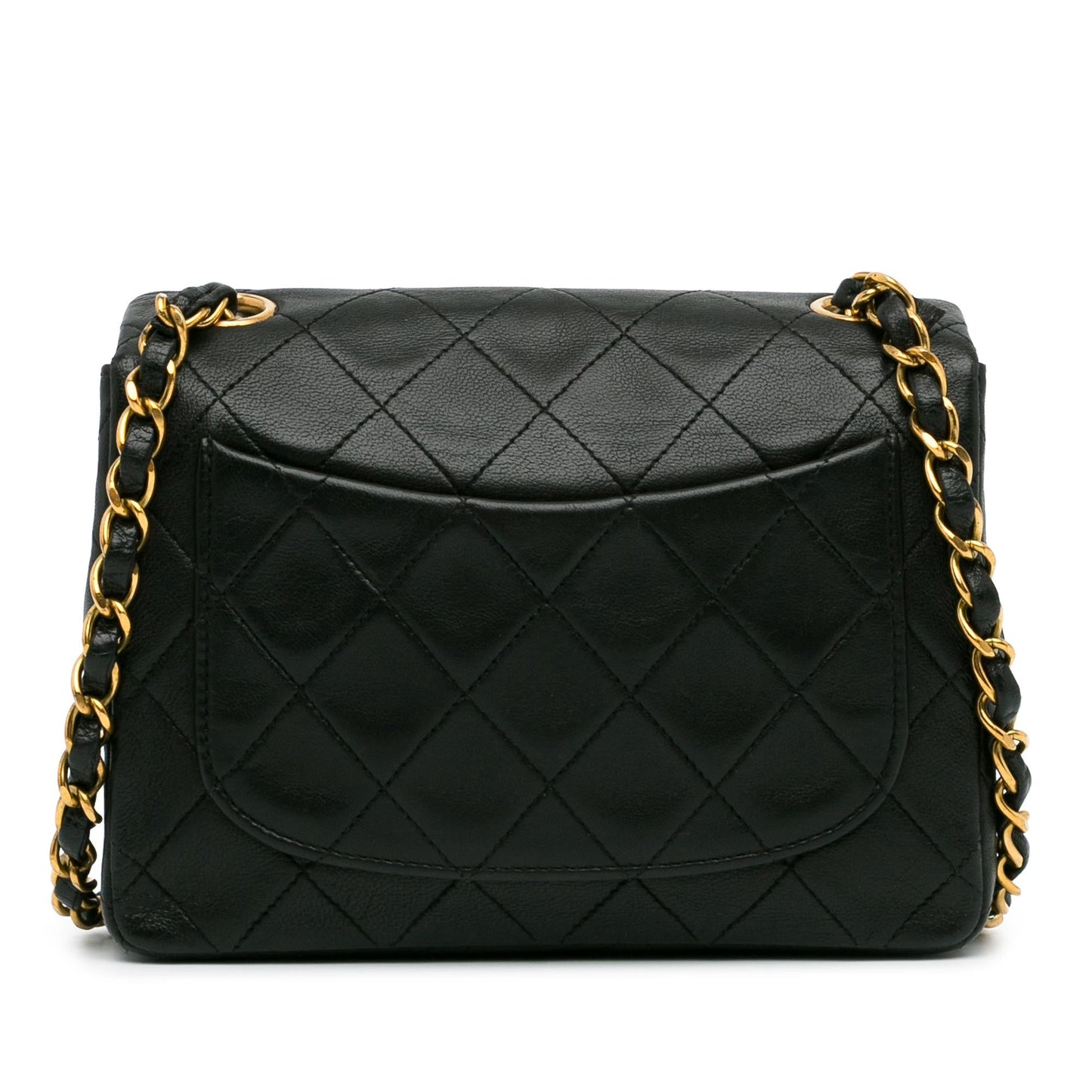Chanel Mini Square Classic Lambskin Single Flap (SHG-vPCdug)