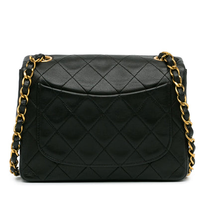 Chanel Mini Square Classic Lambskin Single Flap (SHG-vPCdug)