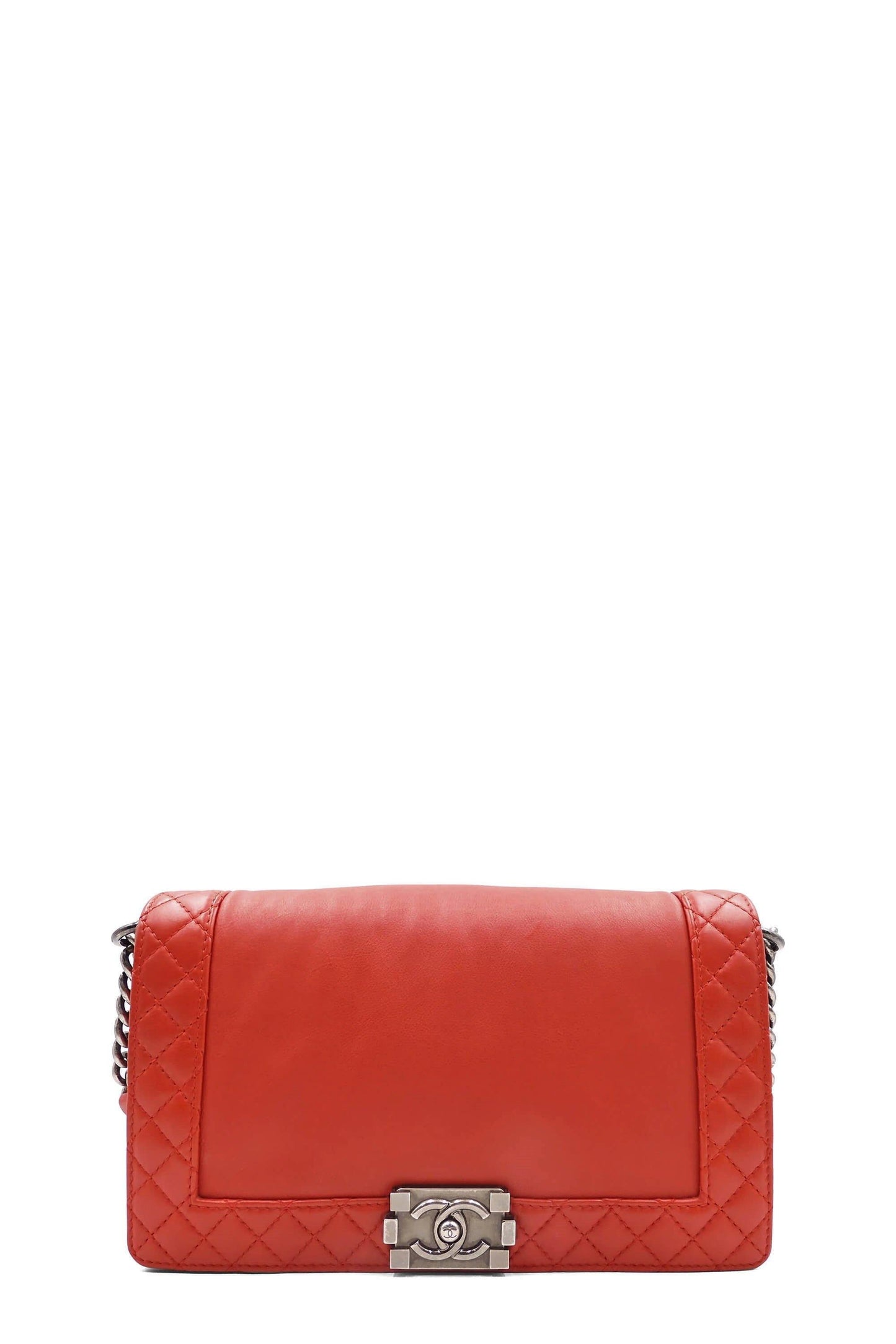 New Medium Reverso Boy Red with Ruthenium Hardware