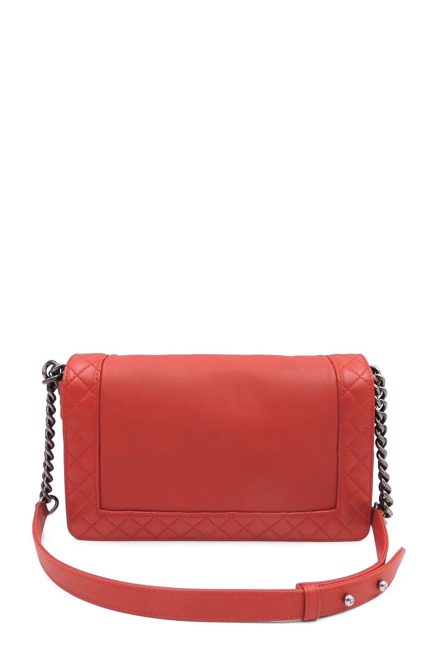 New Medium Reverso Boy Red with Ruthenium Hardware