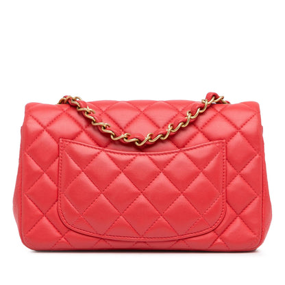 Chanel New Mini Classic Lambskin Single Flap (SHG-7MmbAF)