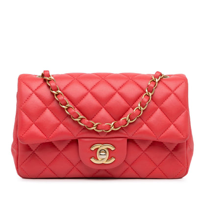 Chanel New Mini Classic Lambskin Single Flap (SHG-7MmbAF)