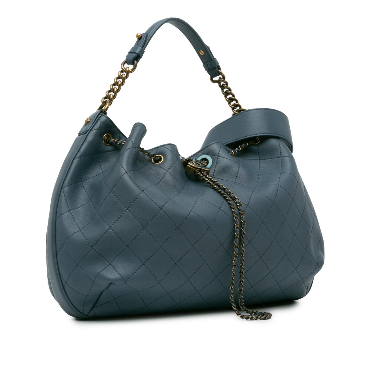 Chanel Paris-Rome Drawstring CC Bucket Bag (SHG-9nXKLt)