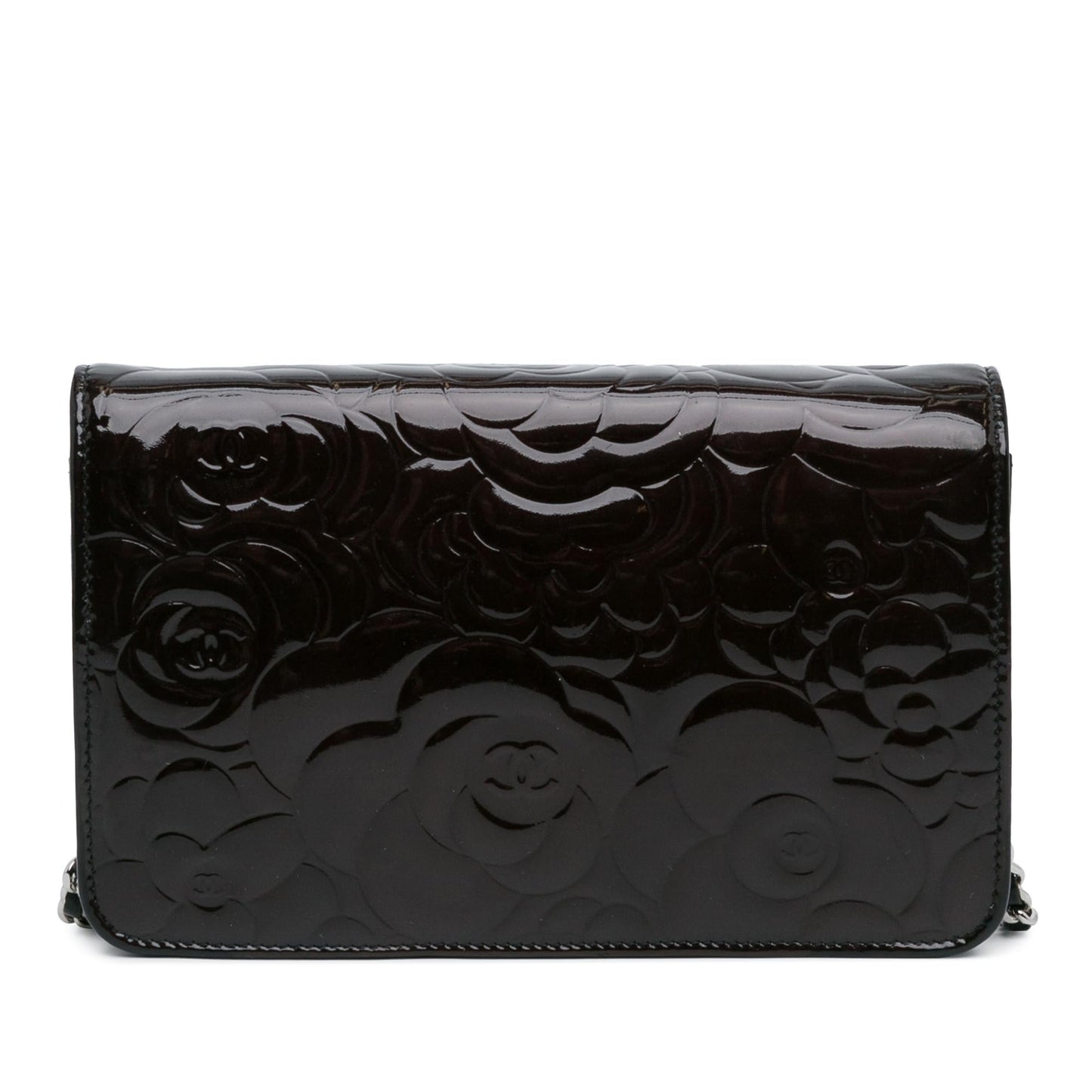 Chanel Patent Camellia Wallet On Chain (SHG-s5zcX3)