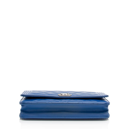 Chanel Patent Leather Boy Wallet on Chain (SHF-sHLroH)