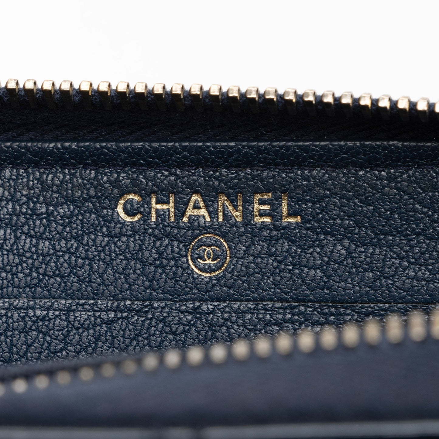 Chanel Patent Leather CC Zip Around Small Wallet