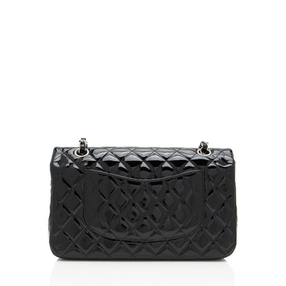 Chanel Patent Leather Classic Medium Double Flap Bag (SHF-vw1LPd)