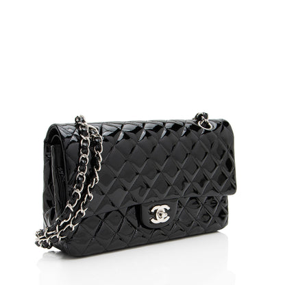 Chanel Patent Leather Classic Medium Double Flap Bag