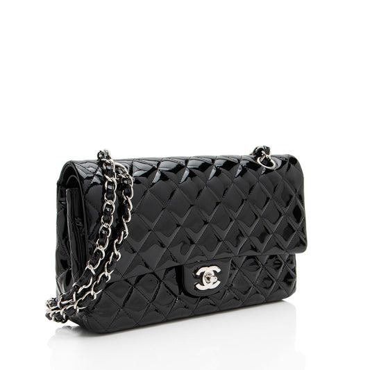Chanel Patent Leather Classic Medium Double Flap Bag