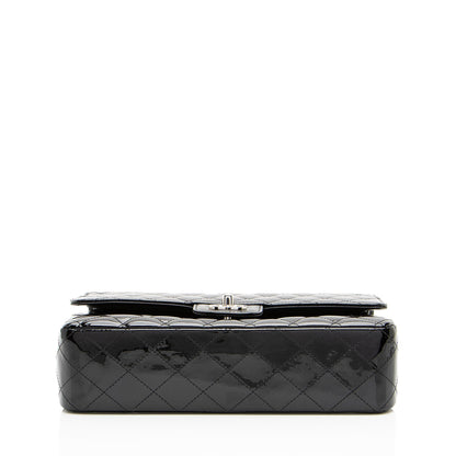 Chanel Patent Leather Classic Medium Double Flap Bag (SHF-XaMpG8)