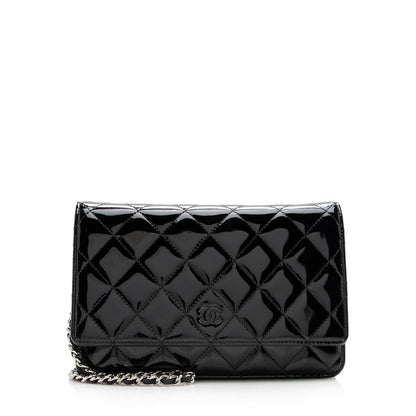 Chanel Patent Leather Classic Wallet on Chain Bag (SHF-15594)