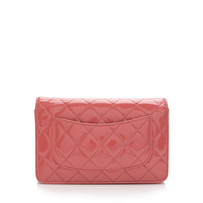 Chanel Patent Leather Classic Wallet on Chain Bag (SHF-16937)