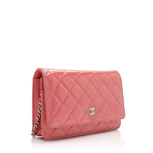 Chanel Patent Leather Classic Wallet on Chain Bag (SHF-16937)