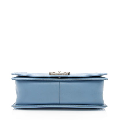 Chanel Patent Leather Old Medium Boy Bag (SHF-23614)