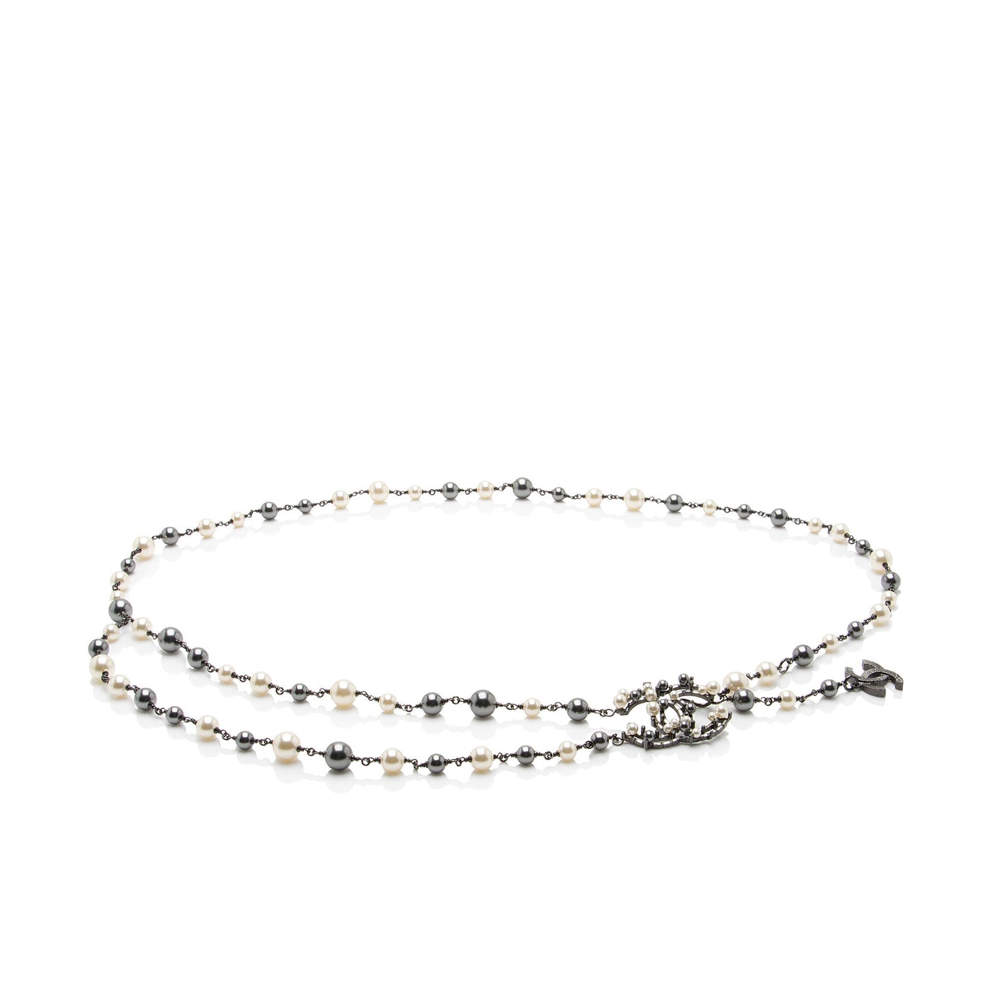 Chanel Pearl Bead CC Chain Belt - Size 44 / 110