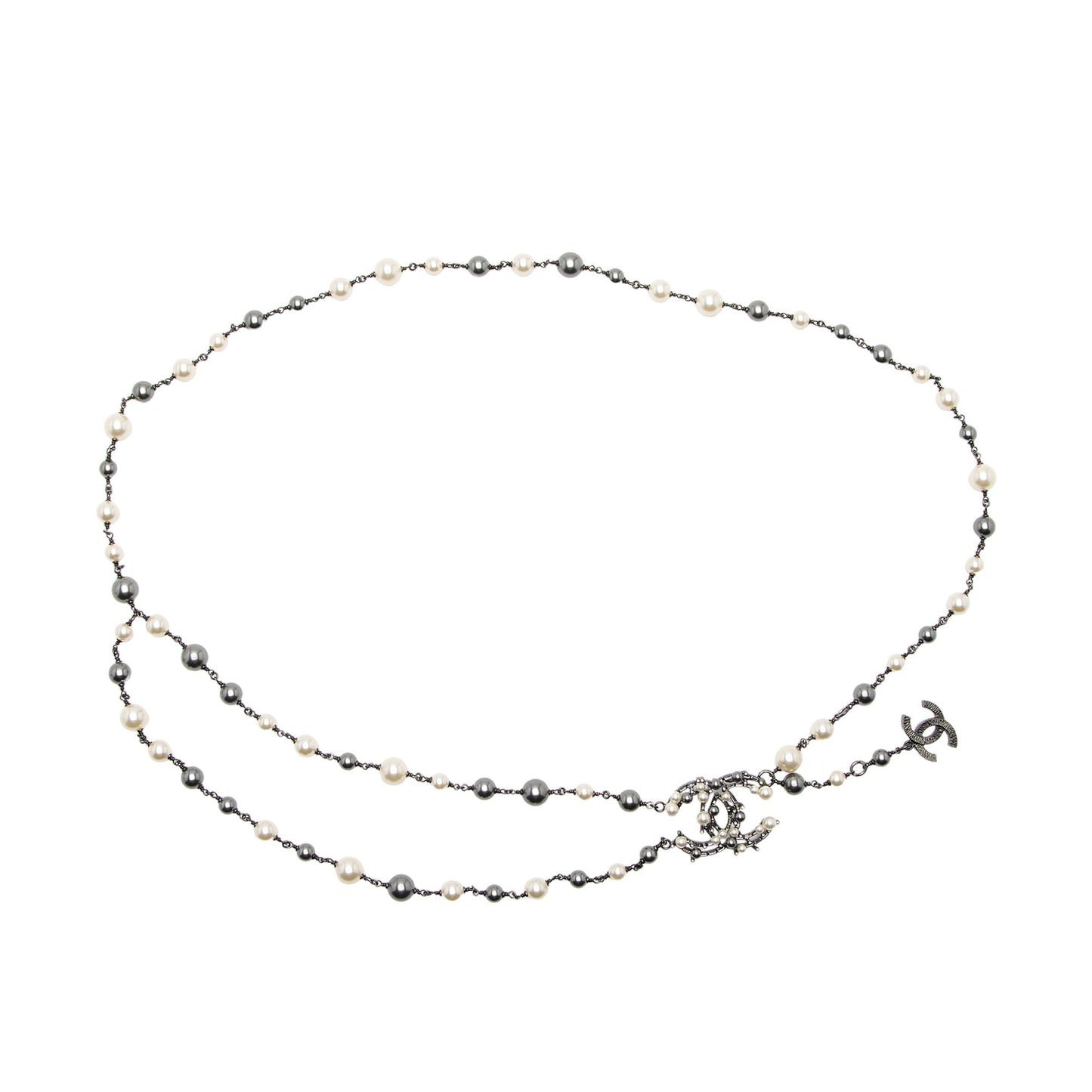Chanel Pearl Bead CC Chain Belt - Size 44 / 110