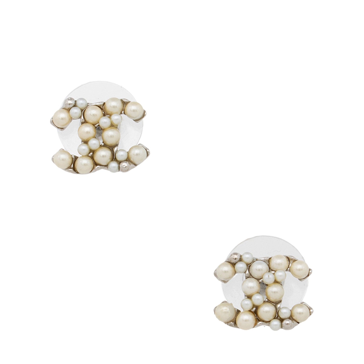 Chanel Pearl CC Mini Stud Earrings