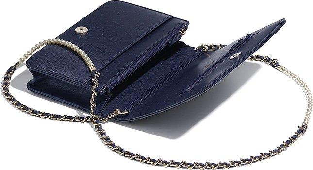 Chanel Wallet On Chain – WOC Quilted Lambskin Dark Blue Silver-Toned