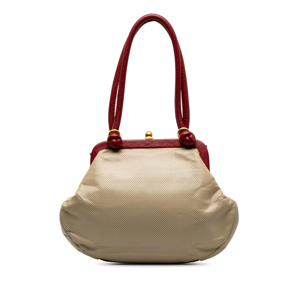 Chanel Perforated Bow Frame Handbag (SHG-EWnif8)