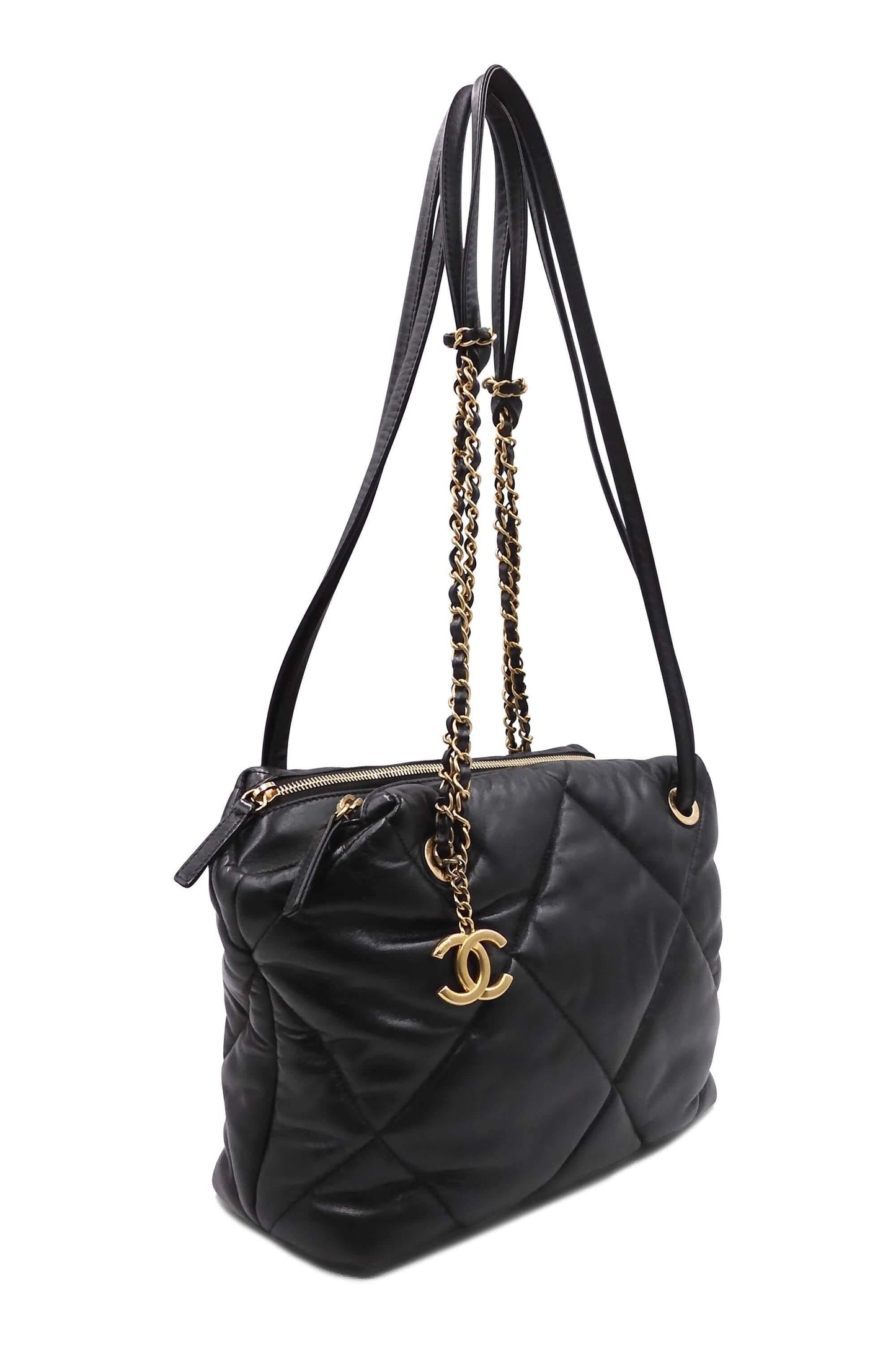 Quilted Bowling Bag Black