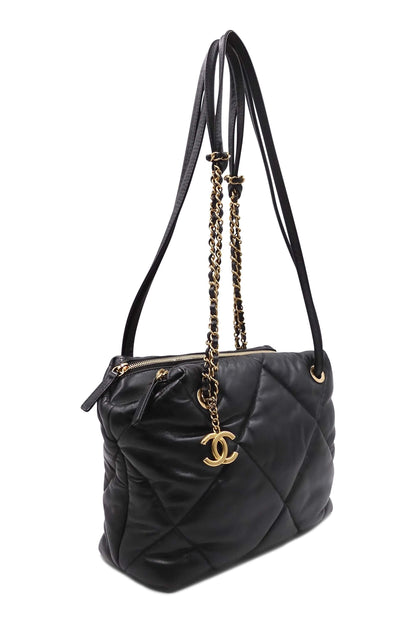 Quilted Bowling Bag Black