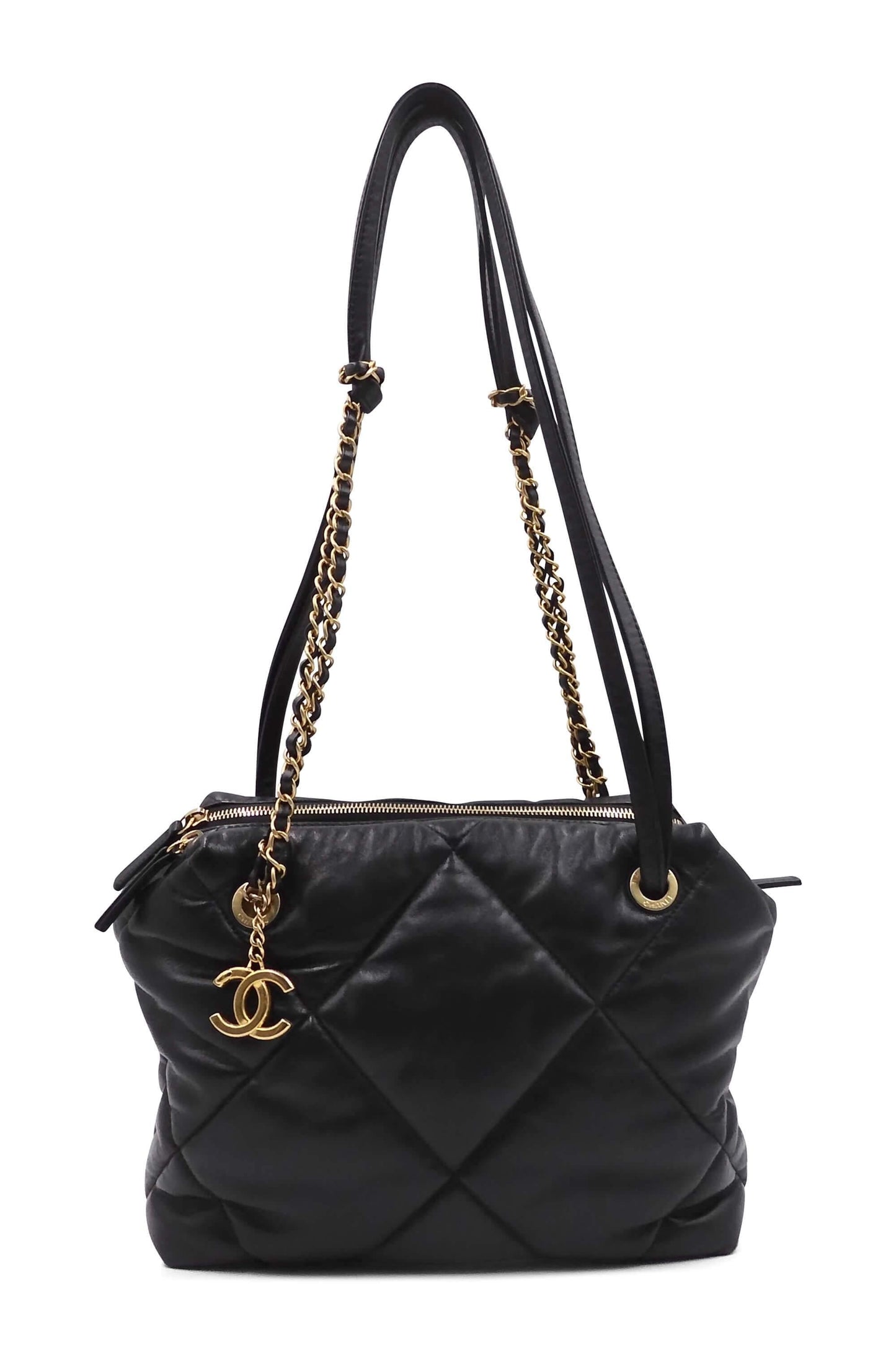 Quilted Bowling Bag Black