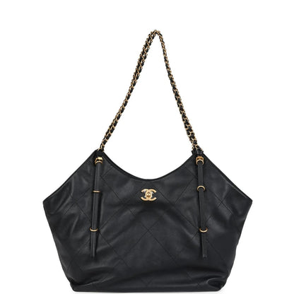 CHANEL QUILTED CALFSKIN LEATHER MAXI SHOPPING BAG