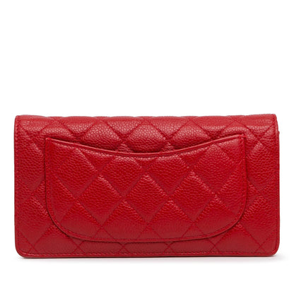 Chanel Quilted Caviar L Yen Bifold Long Wallet (SHG-GP94qH)