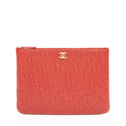 Chanel Quilted Caviar Leather Medium O-Case