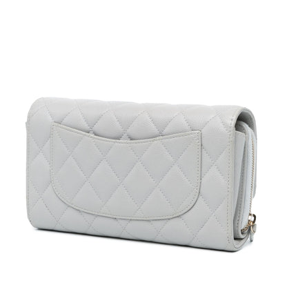 Chanel Quilted Caviar Phone Holder Wallet on Chain (SHG-7EdNxL)