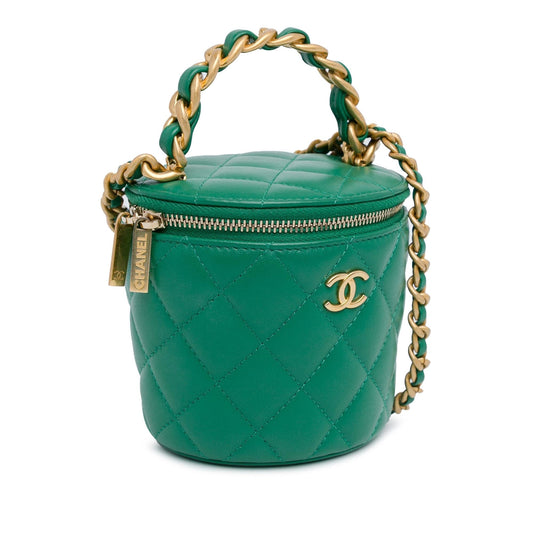 Chanel Quilted Lambskin Afternoon Tea Vanity Case with Chain